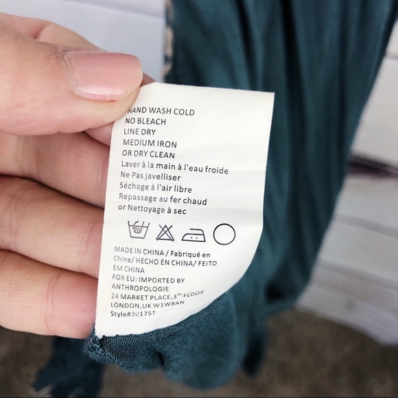 TINY Anthropologie Embroidered Shirt Dress Small - Picture 10 of 11